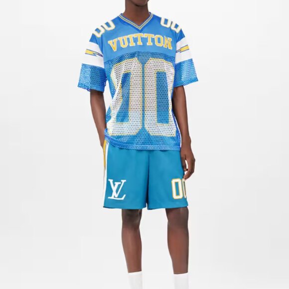 LOUIS VUITTON X VIRGIL ABLOH SS22 CHARGERS FOOTBALL MESH JERSEY SIZE SMALL NWOT - Picture 2 of 4